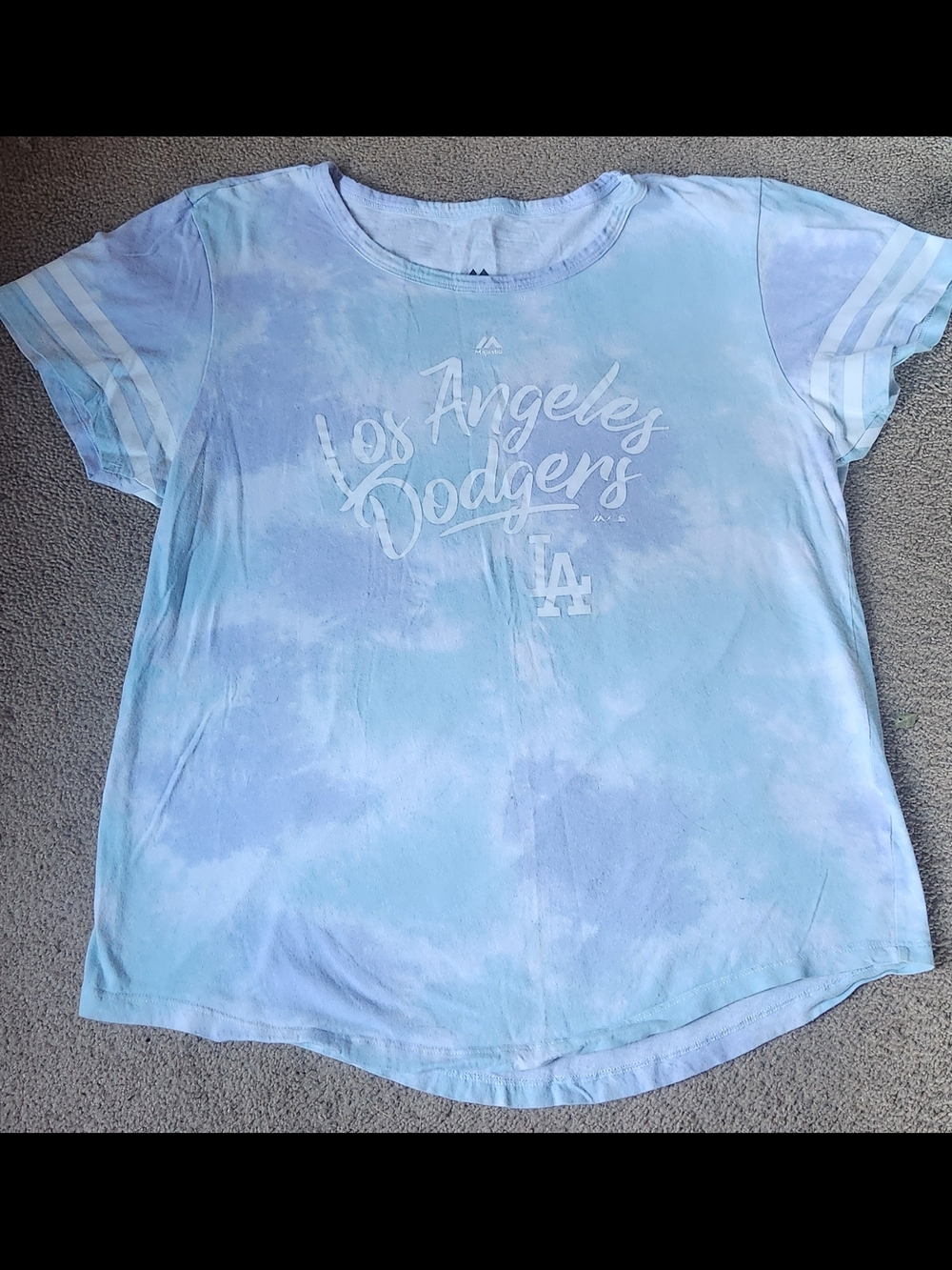 Dodgers Tie-Dye Short Sleeve Tee - Light Blue/Purple